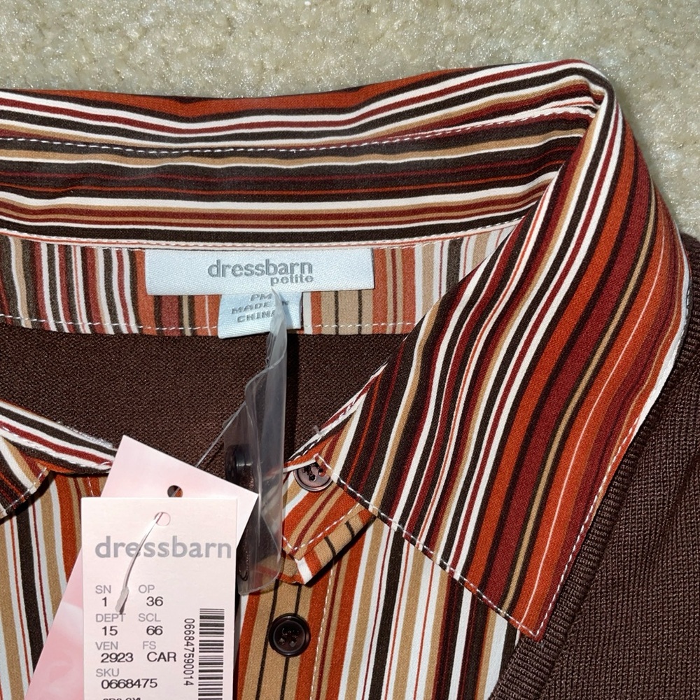 NWT chocolate brown knit sweater - Picture 3 of 9